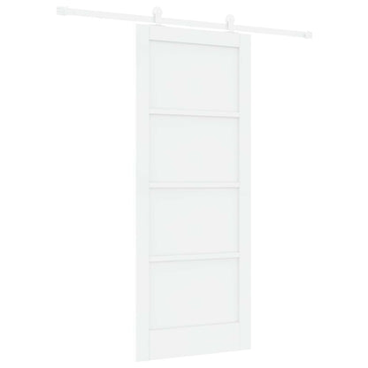 Porta scorrevole Bianco 83 x 202 cm Legno Massello di Pino | homemem39