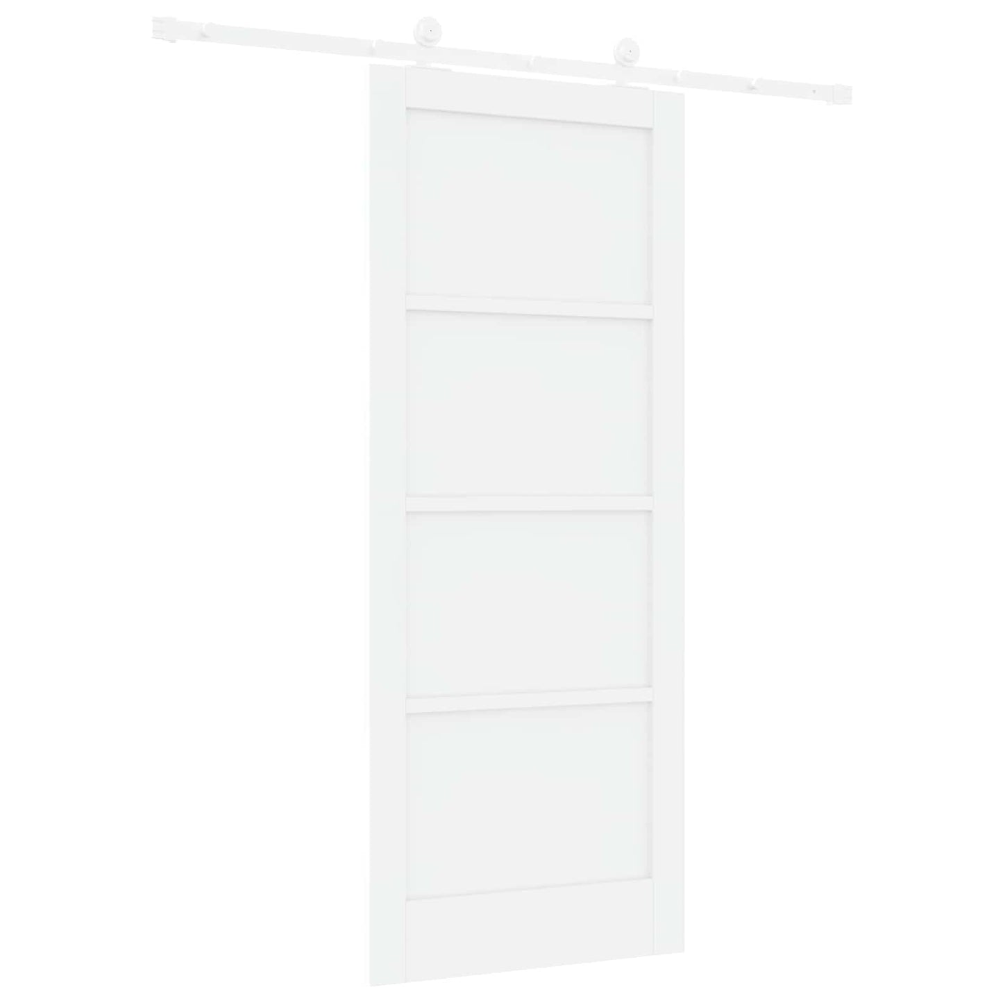 Porta scorrevole Bianco 83 x 202 cm Legno Massello di Pino | homemem39