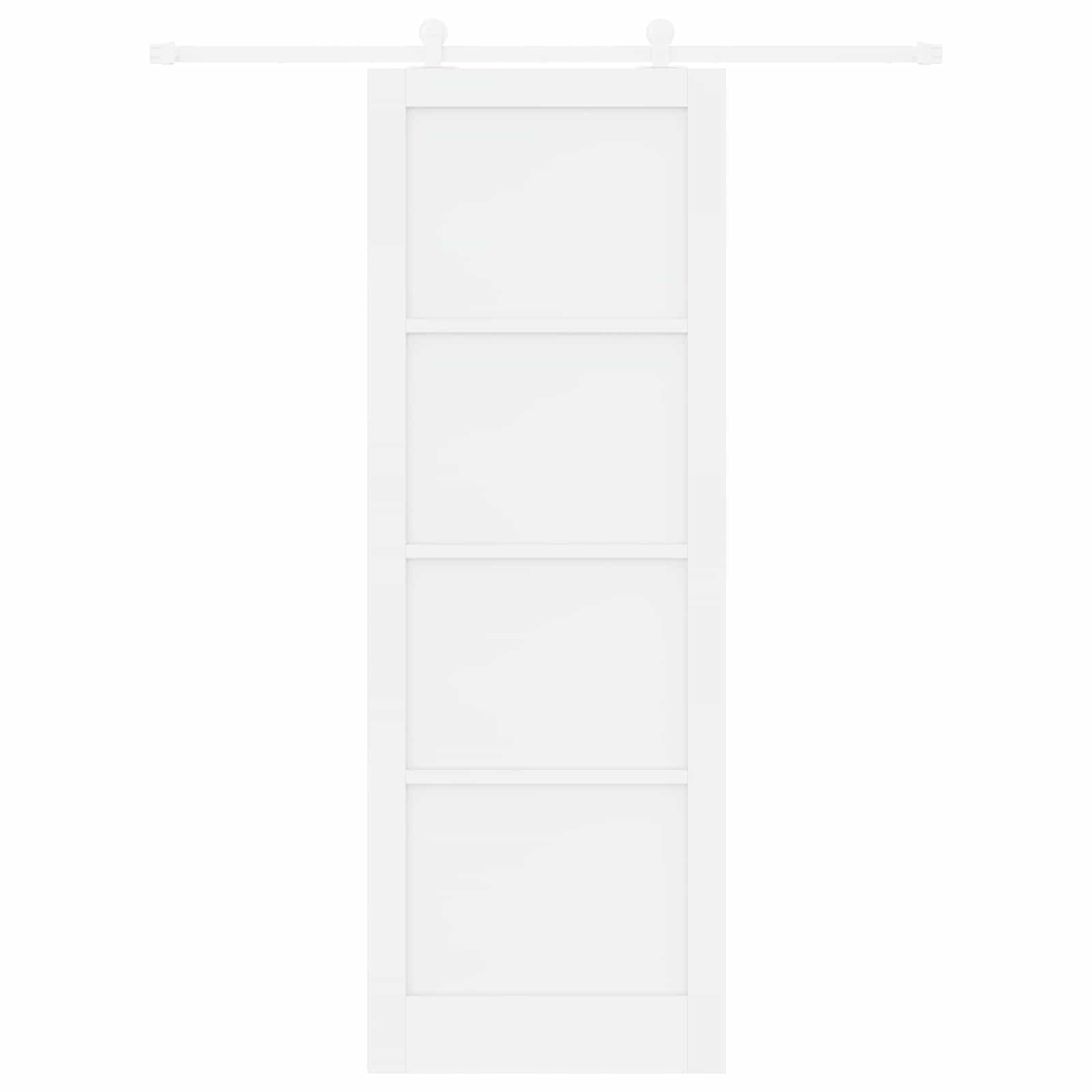 Porta scorrevole Bianco 83 x 232 cm Legno Massello di Pino | homemem39