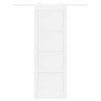 Porta scorrevole Bianco 83 x 232 cm Legno Massello di Pino | homemem39