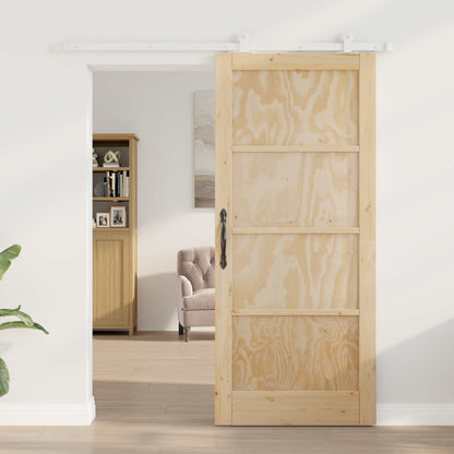 Porta scorrevole Naturale e Bianco 86 x 198,5 cm | homemem39