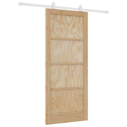 Porta scorrevole Naturale e Bianco 86 x 198,5 cm | homemem39