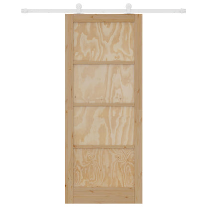 Porta scorrevole Naturale e Bianco 86 x 211 cm | homemem39