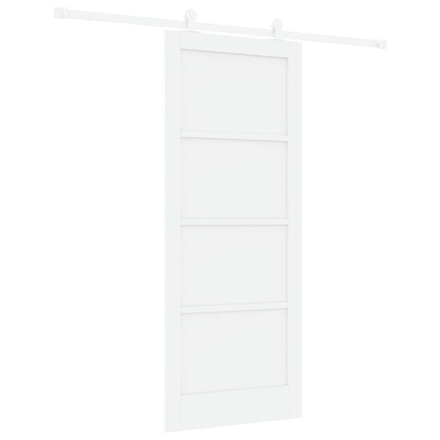 Porta scorrevole Bianco 83 x 202 cm Legno Massello di Pino | homemem39