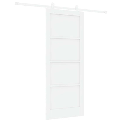 Porta scorrevole Bianco 83 x 202 cm Legno Massello di Pino | homemem39