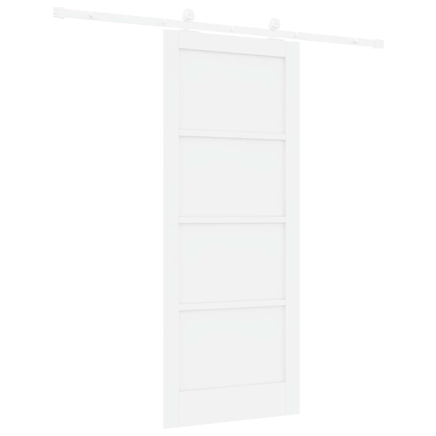 Porta scorrevole Bianco 83 x 202 cm Legno Massello di Pino | homemem39