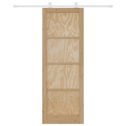 Porta scorrevole Naturale e Bianco 83 x 232 cm | homemem39