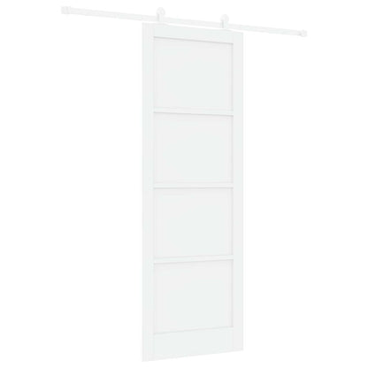Porta scorrevole Bianco 83 x 232 cm Legno Massello di Pino | homemem39