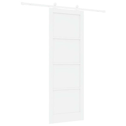 Porta scorrevole Bianco 83 x 232 cm Legno Massello di Pino | homemem39