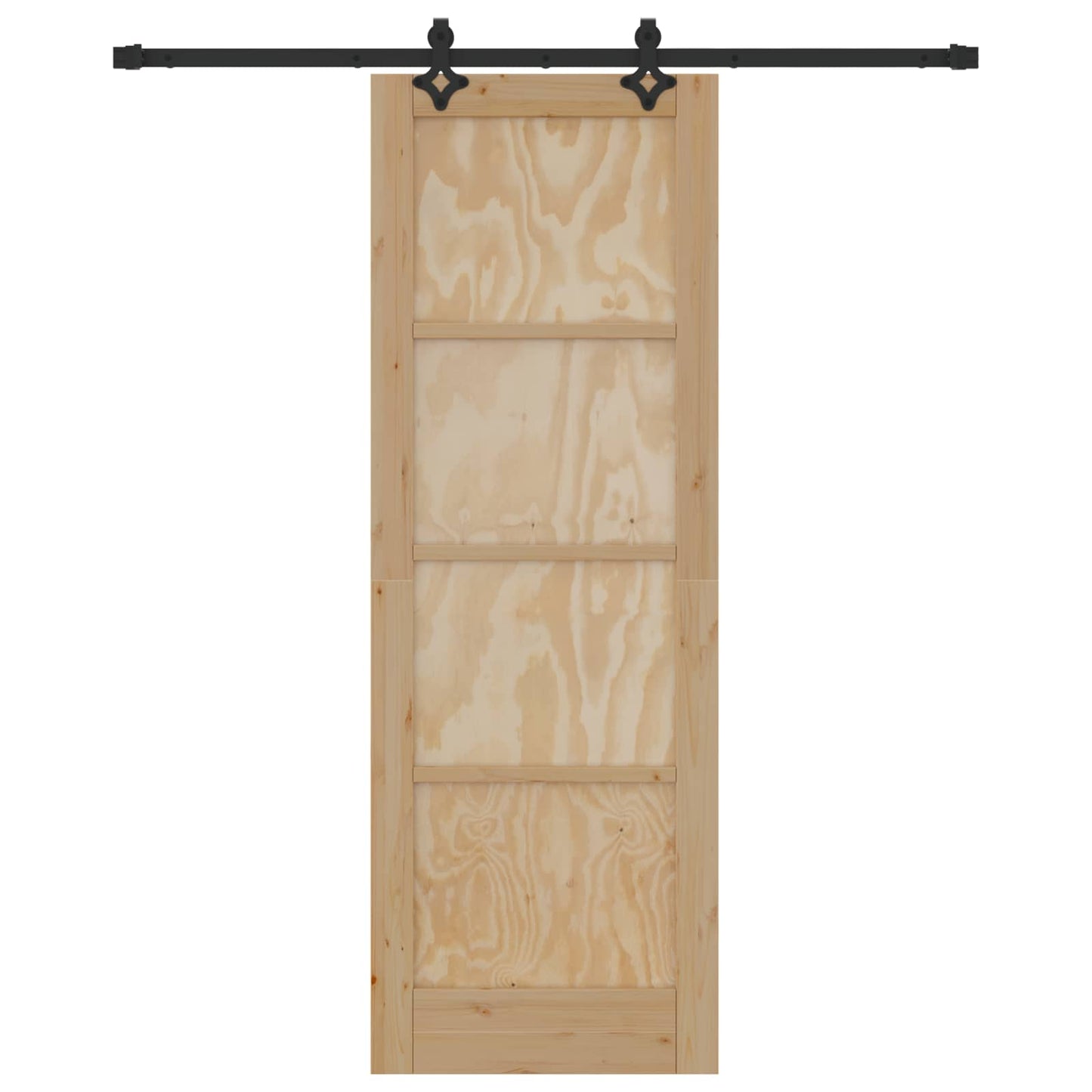 Porta scorrevole Naturale e Nero 73,5 x 211 cm | homemem39