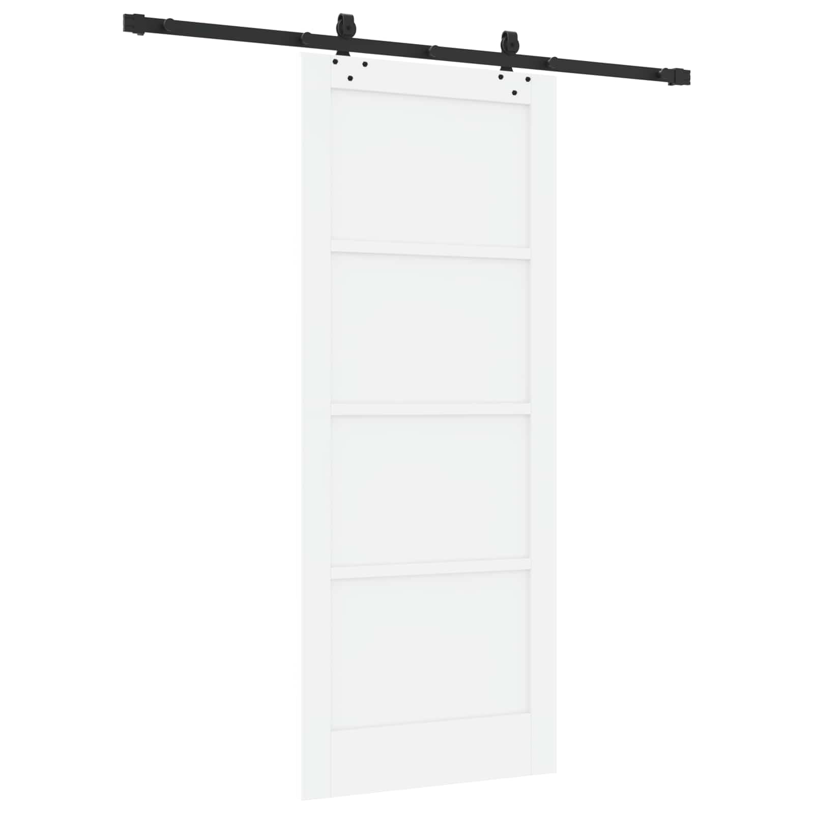 Porta scorrevole Bianco e Nero 83 x 202 cm | homemem39