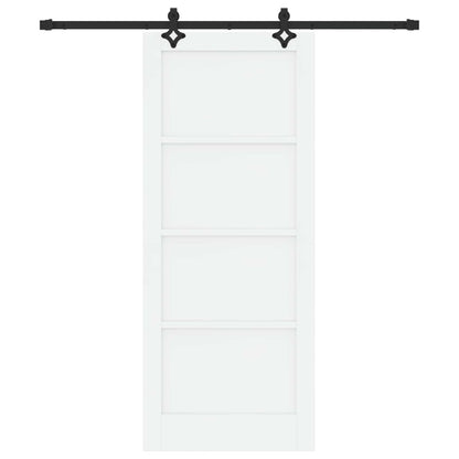 Porta scorrevole Bianco e Nero 83 x 202 cm