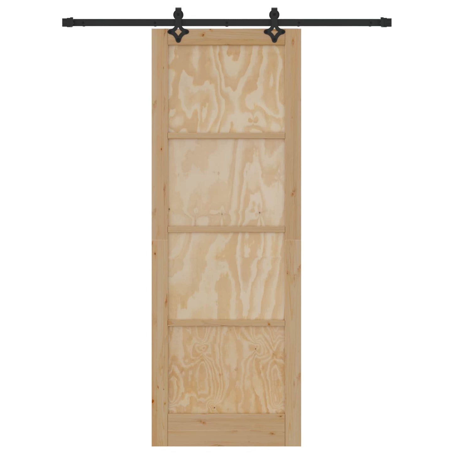Porta scorrevole Naturale e Nero 83 x 232 cm | homemem39