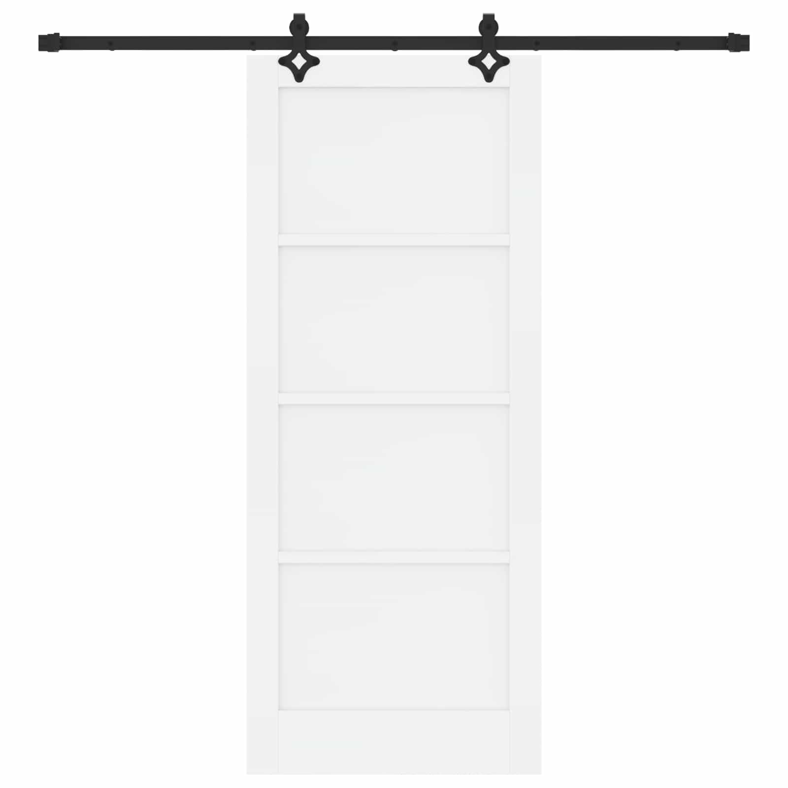Porta scorrevole Bianco e Nero 83 x 202 cm | homemem39