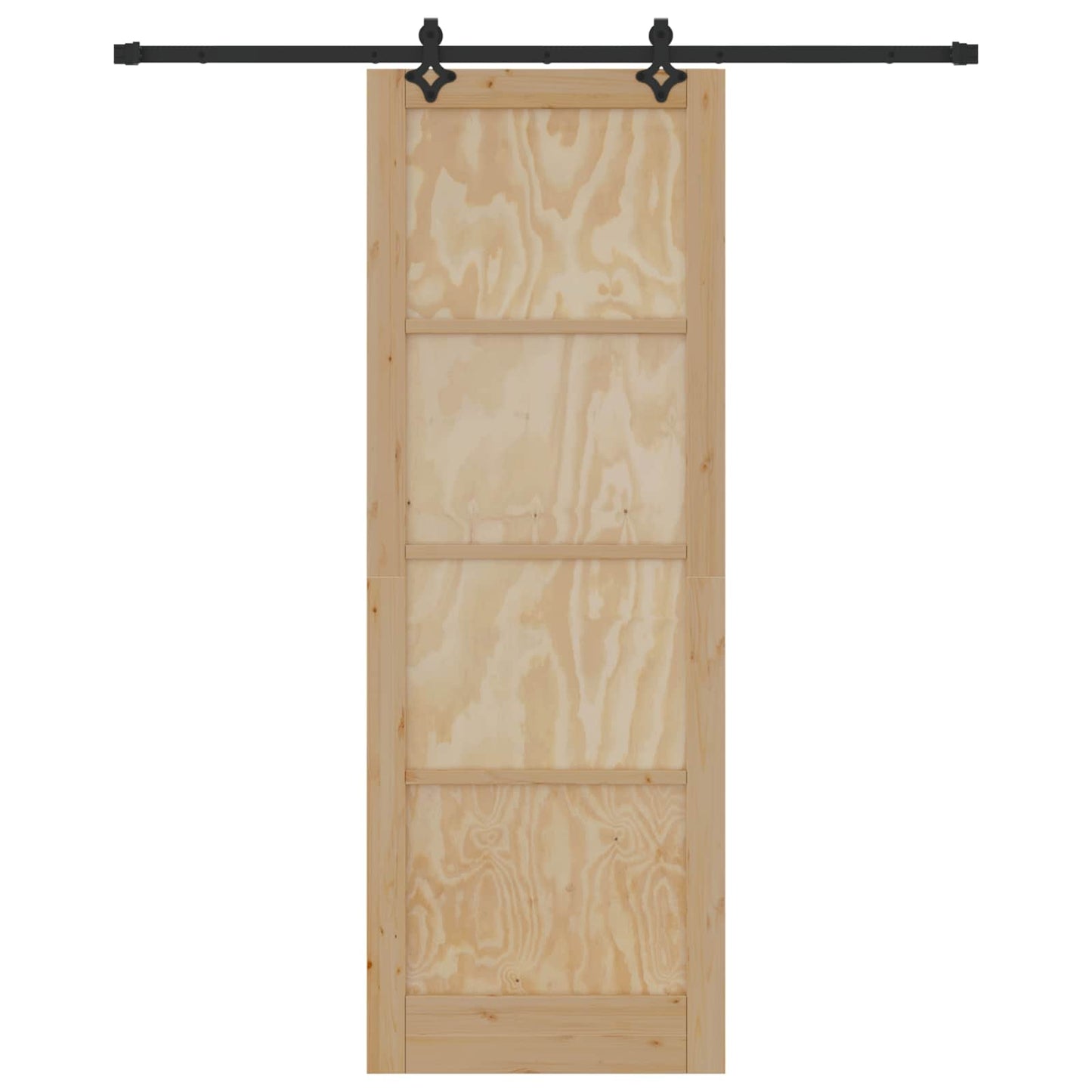 Porta scorrevole Naturale e Nero 83 x 232 cm | homemem39