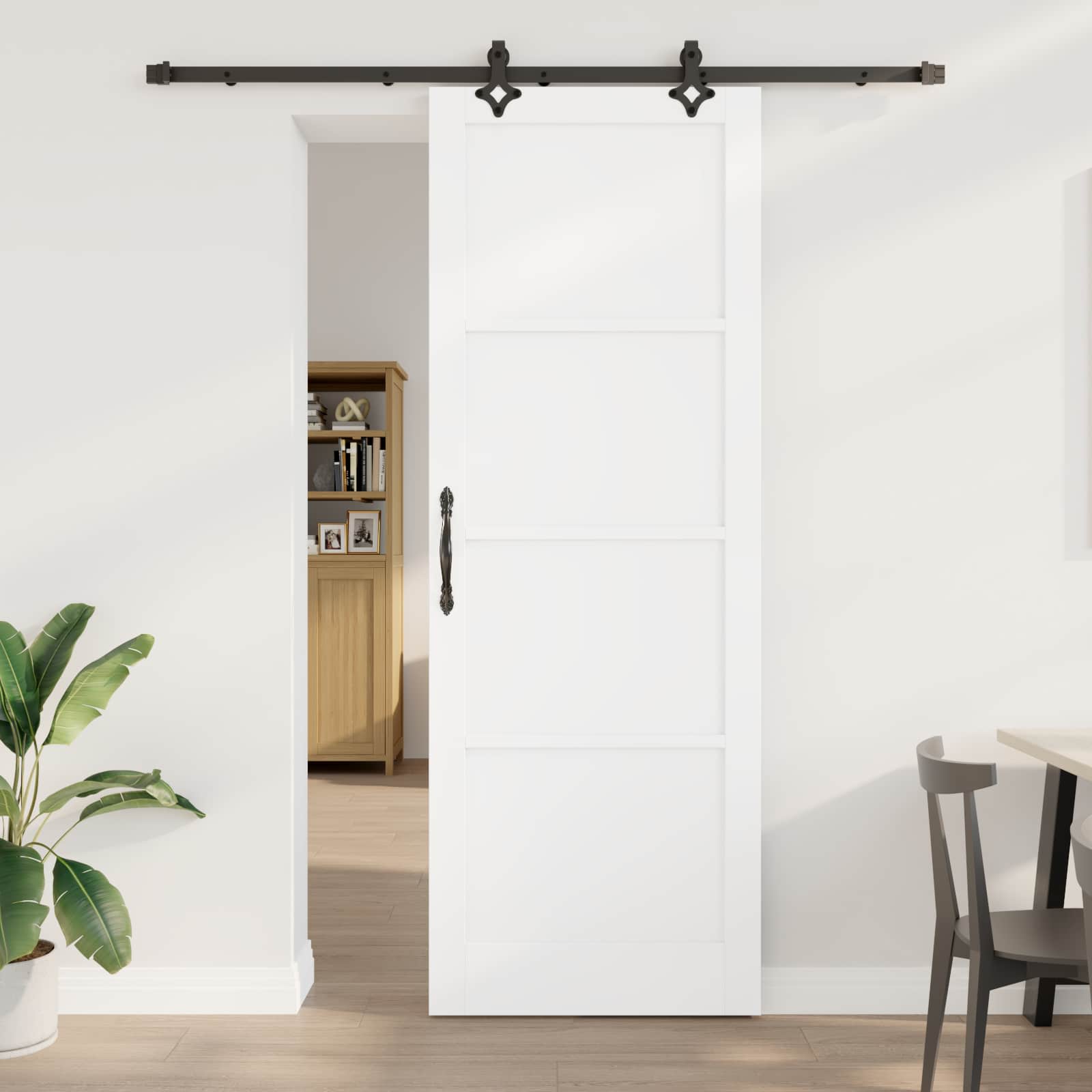 Porta scorrevole Bianco e Nero 83 x 232 cm | homemem39