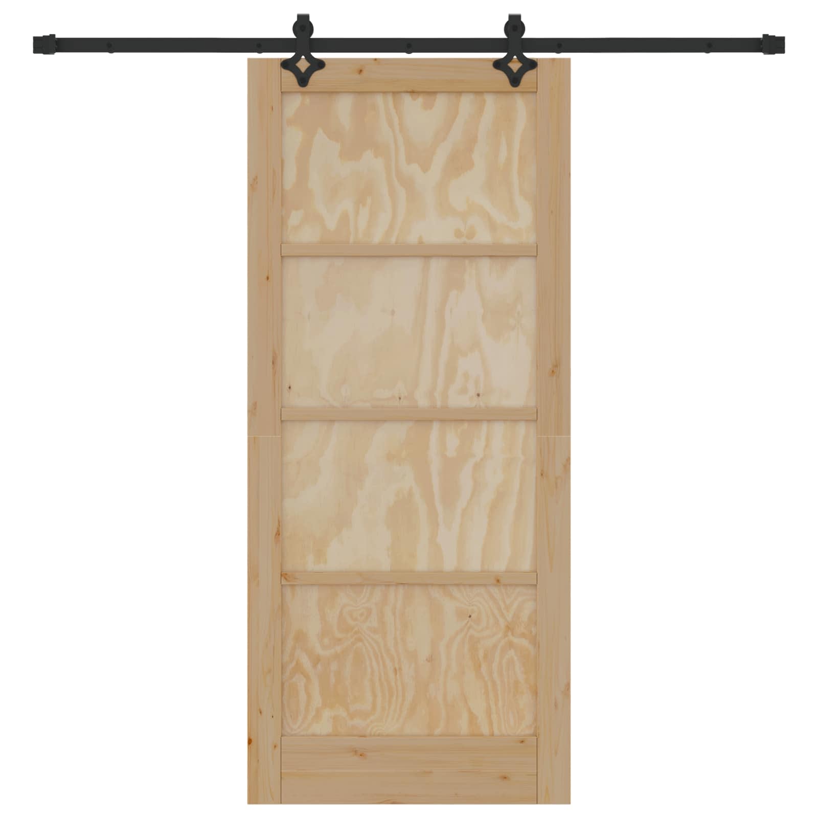 Porta scorrevole Naturale e Nero 86 x 198,5 cm | homemem39