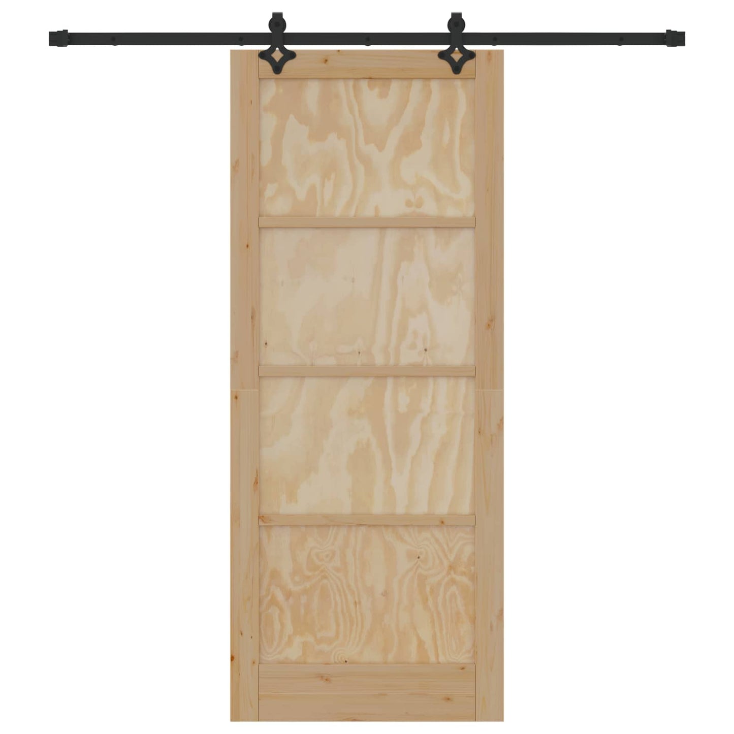 Porta scorrevole Naturale e Nero 86 x 211 cm | homemem39
