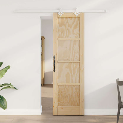 Porta scorrevole Naturale e Bianco 61 x 198,5 cm | homemem39