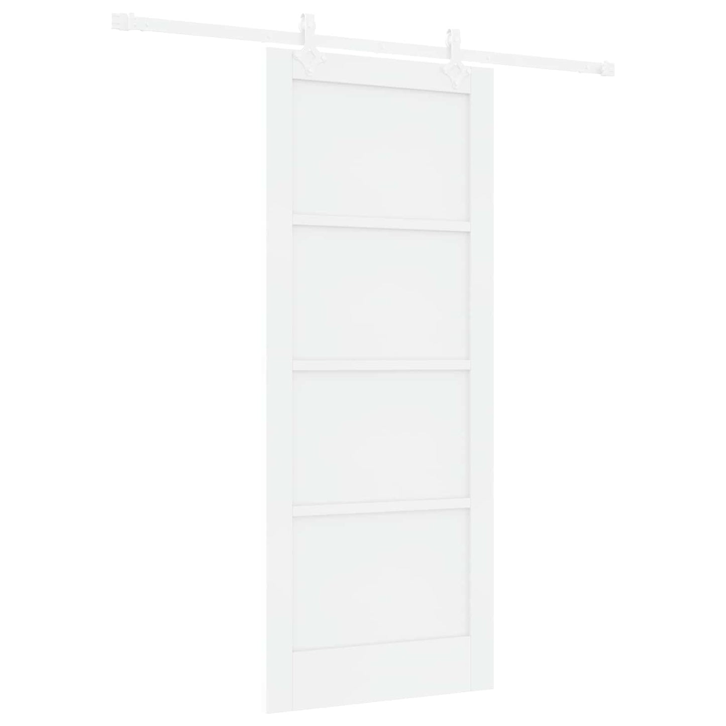 Porta scorrevole Bianco 83 x 202 cm Legno Massello di Pino | homemem39