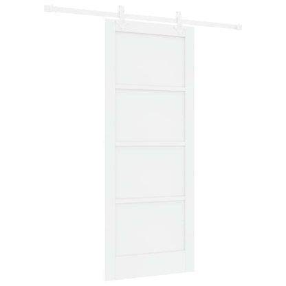Porta scorrevole Bianco 83 x 202 cm Legno Massello di Pino | homemem39