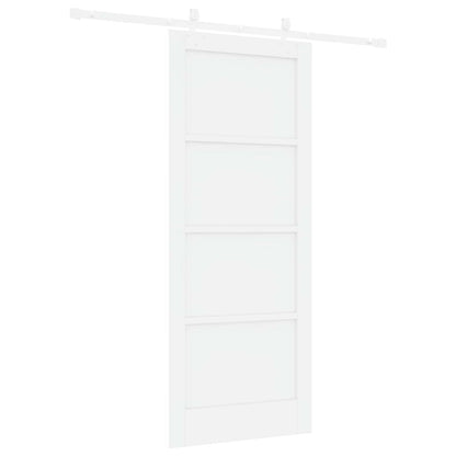 Porta scorrevole Bianco 83 x 202 cm Legno Massello di Pino | homemem39