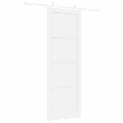 Porta scorrevole Bianco 83 x 232 cm Legno Massello di Pino | homemem39