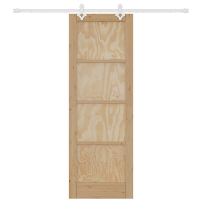 Porta scorrevole Naturale e Bianco 73,5 x 211 cm | homemem39