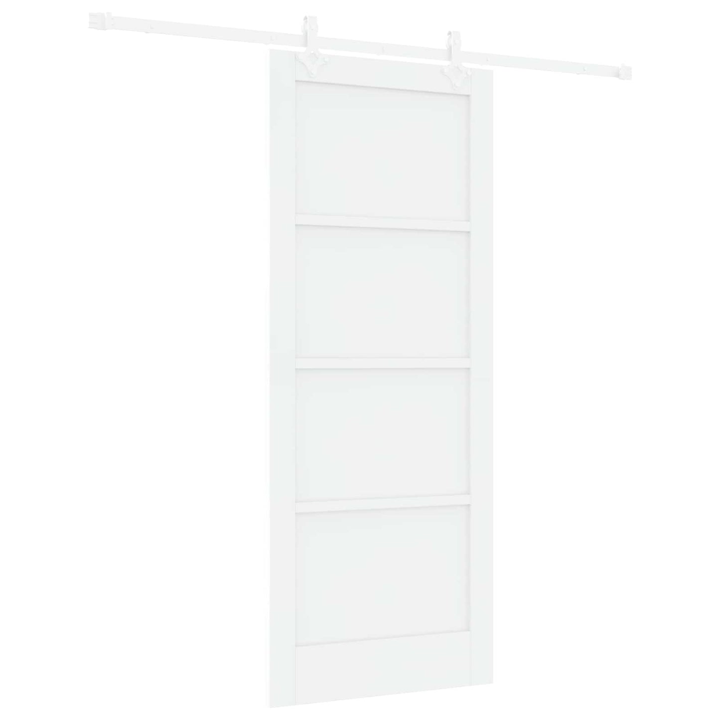 Porta scorrevole Bianco 83 x 202 cm Legno Massello di Pino | homemem39