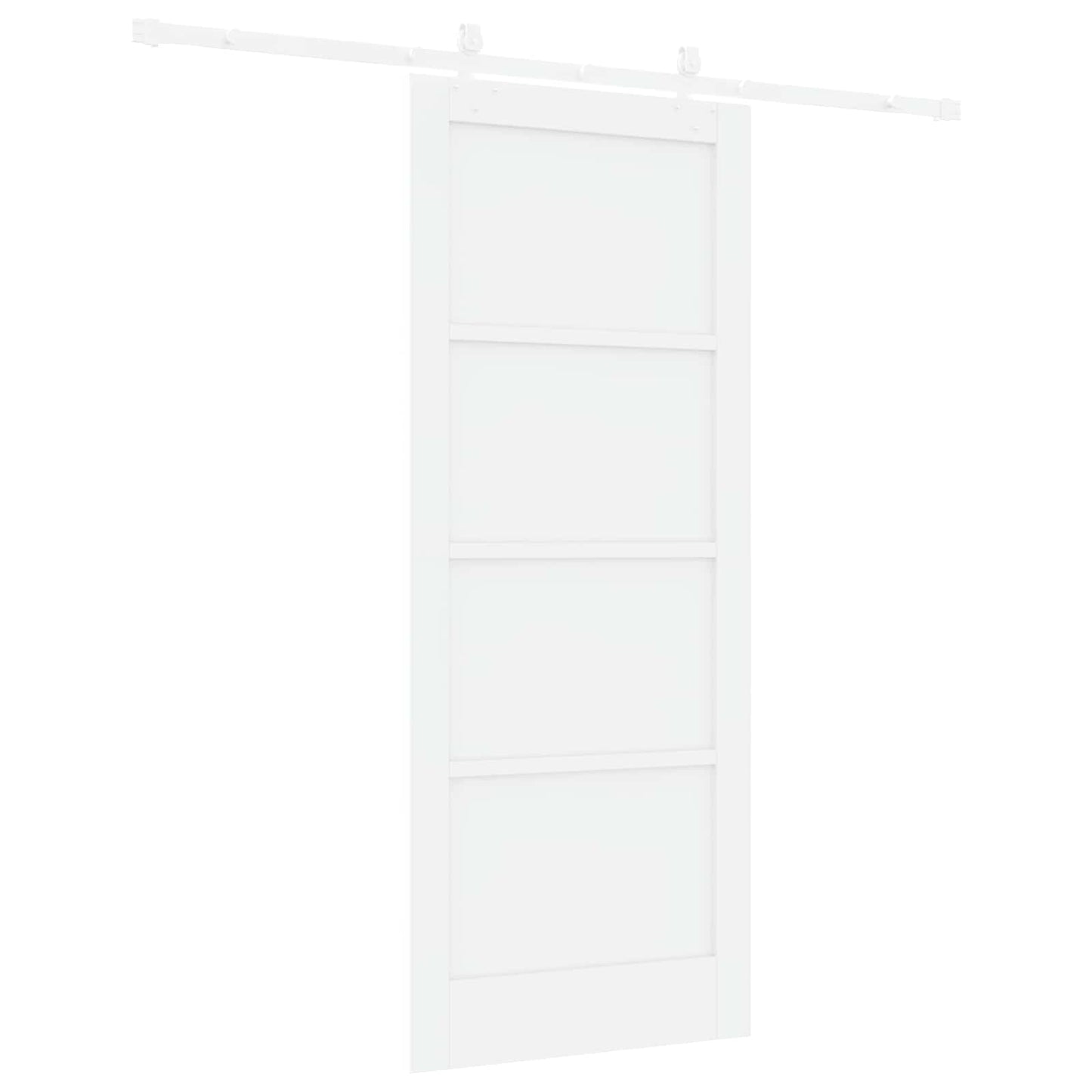 Porta scorrevole Bianco 83 x 202 cm Legno Massello di Pino | homemem39