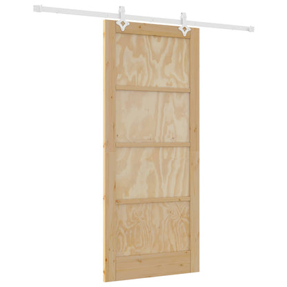 Porta scorrevole Naturale e Bianco 86 x 198,5 cm | homemem39