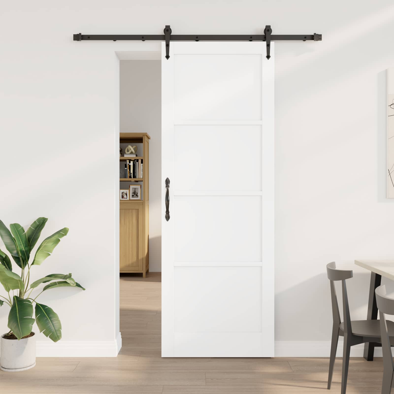 Porta scorrevole ORKDAL Bianco e Nero 83 x 232 cm | homemem39