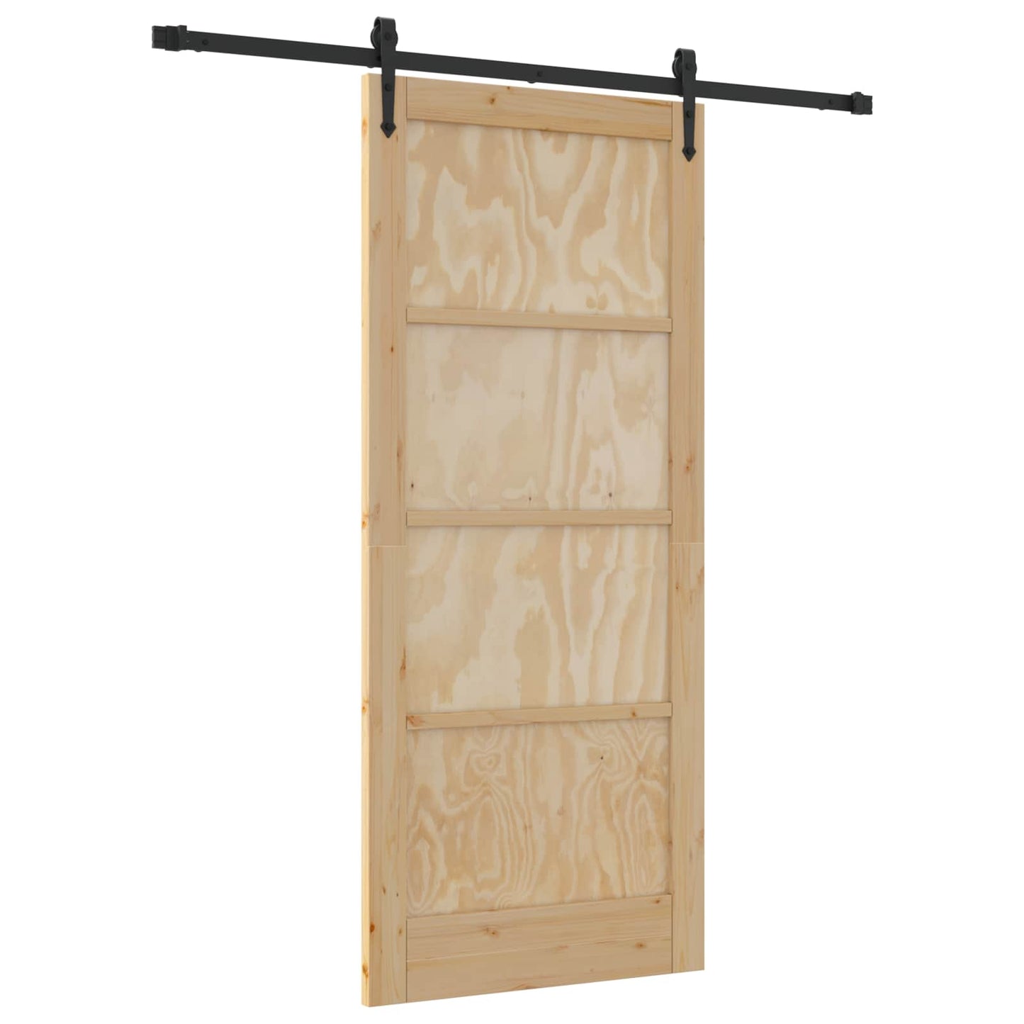 Porta scorrevole ORKDAL Naturale e Nero 86 x 198,5 cm | homemem39