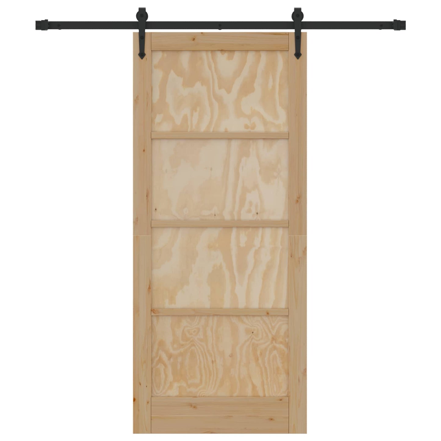 Porta scorrevole ORKDAL Naturale e Nero 86 x 198,5 cm | homemem39