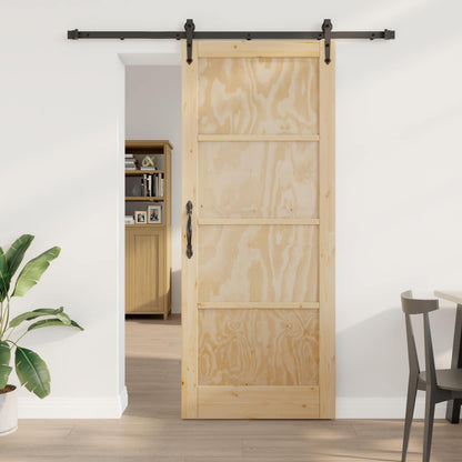 Porta scorrevole ORKDAL Naturale e Nero 86 x 211 cm | homemem39