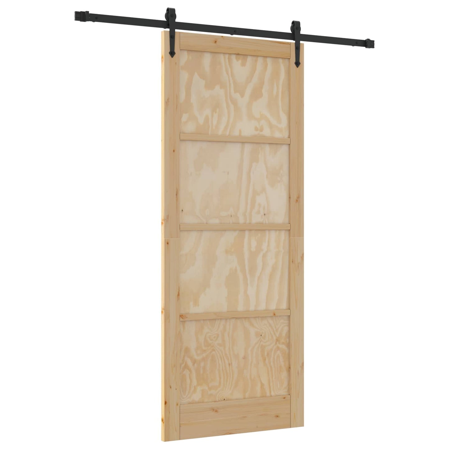 Porta scorrevole ORKDAL Naturale e Nero 86 x 211 cm | homemem39