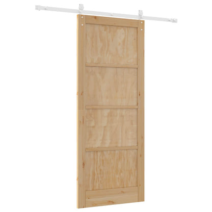 Porta scorrevole ORKDAL Naturale e Bianco 86 x 211 cm | homemem39