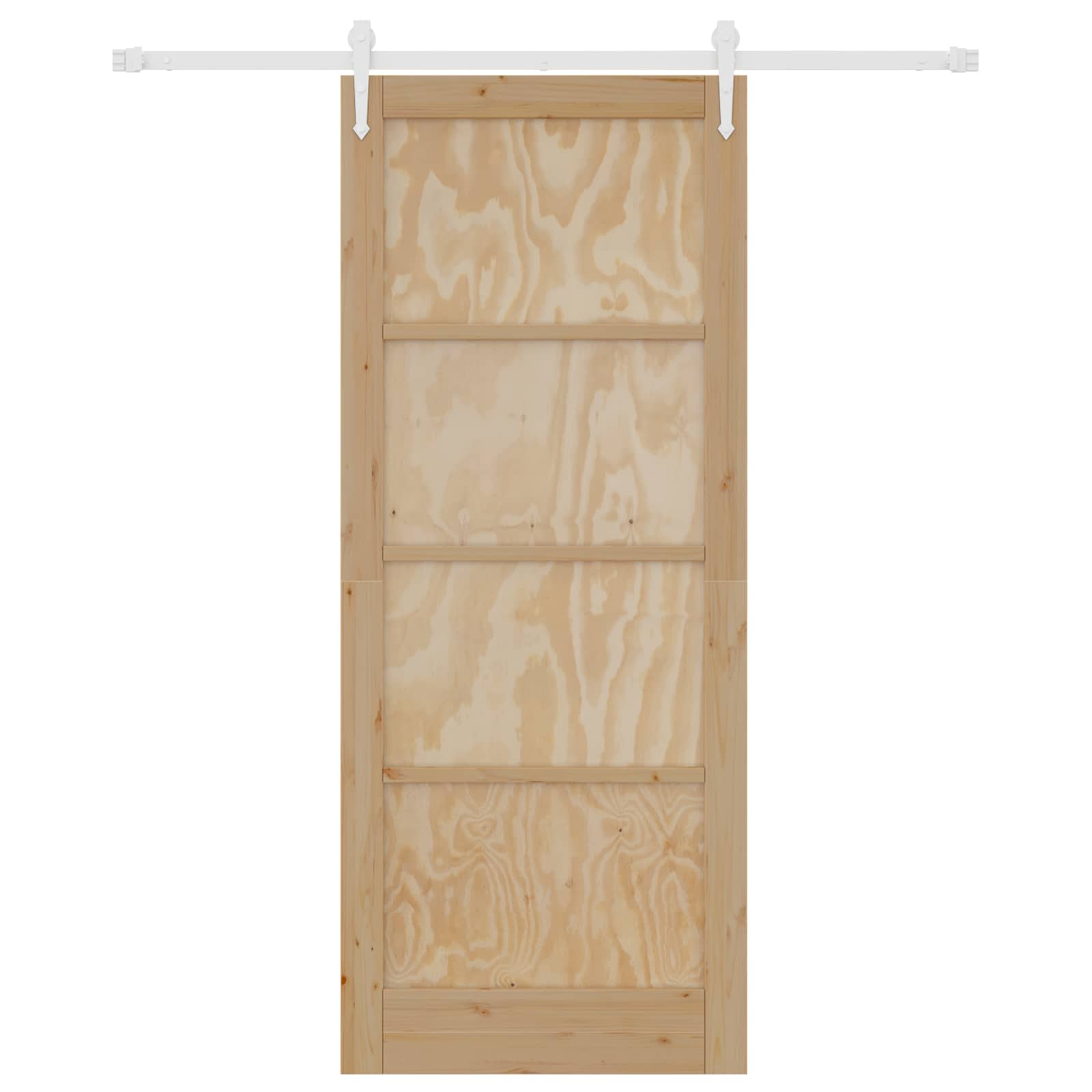 Porta scorrevole ORKDAL Naturale e Bianco 86 x 211 cm | homemem39