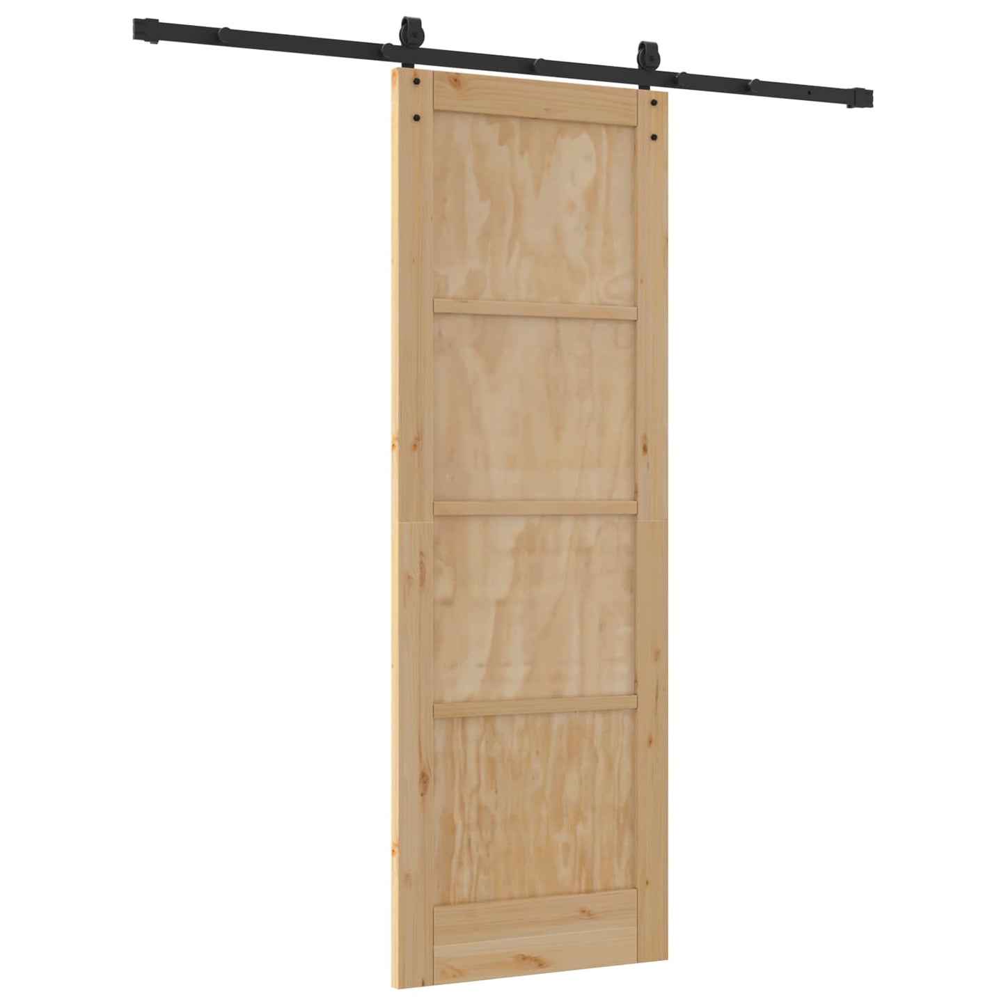 Porta scorrevole ORKDAL Naturale e Nero 73,5 x 211 cm | homemem39
