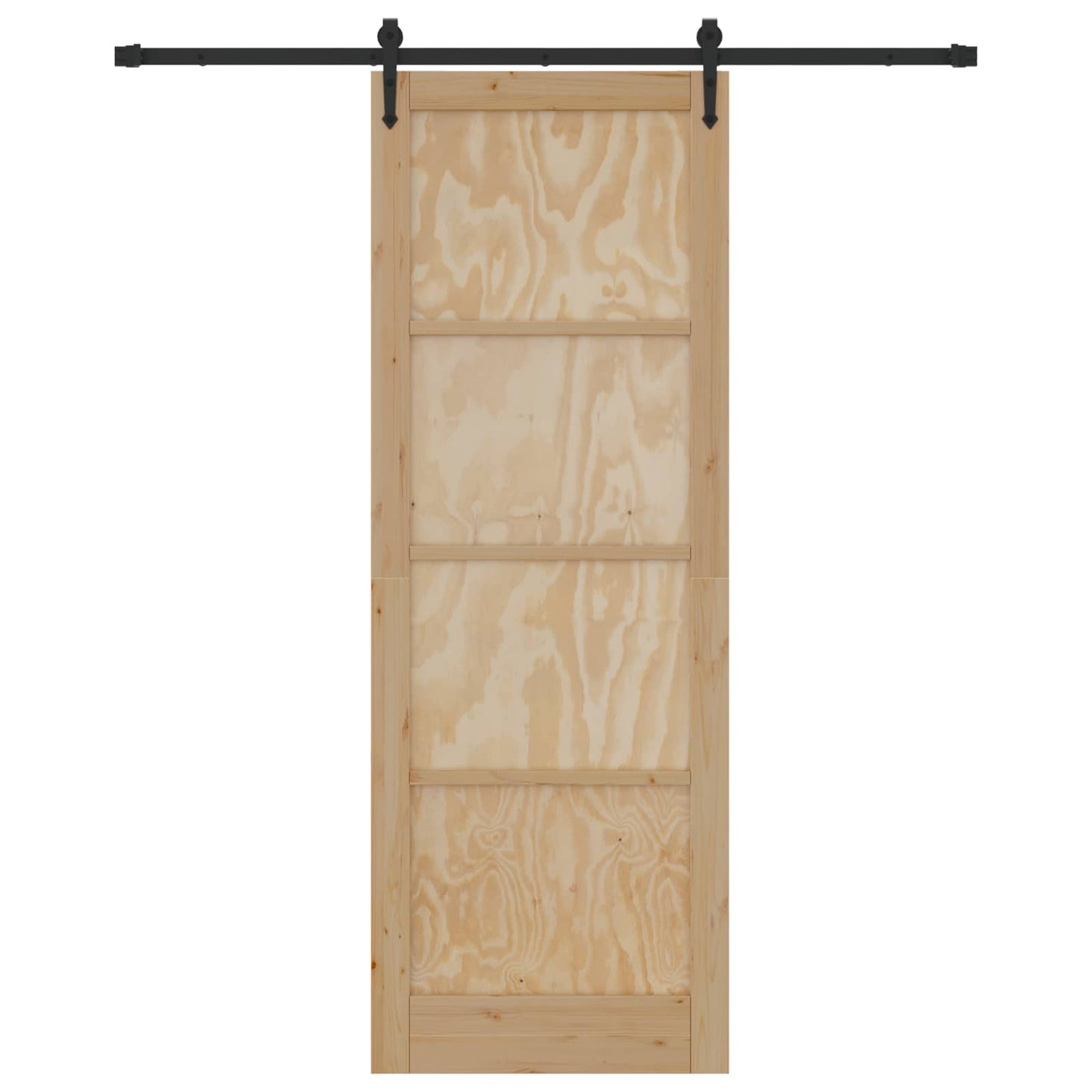 Porta scorrevole ORKDAL Naturale e Nero 83 x 232 cm | homemem39