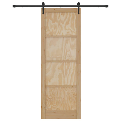 Porta scorrevole ORKDAL Naturale e Nero 83 x 232 cm | homemem39
