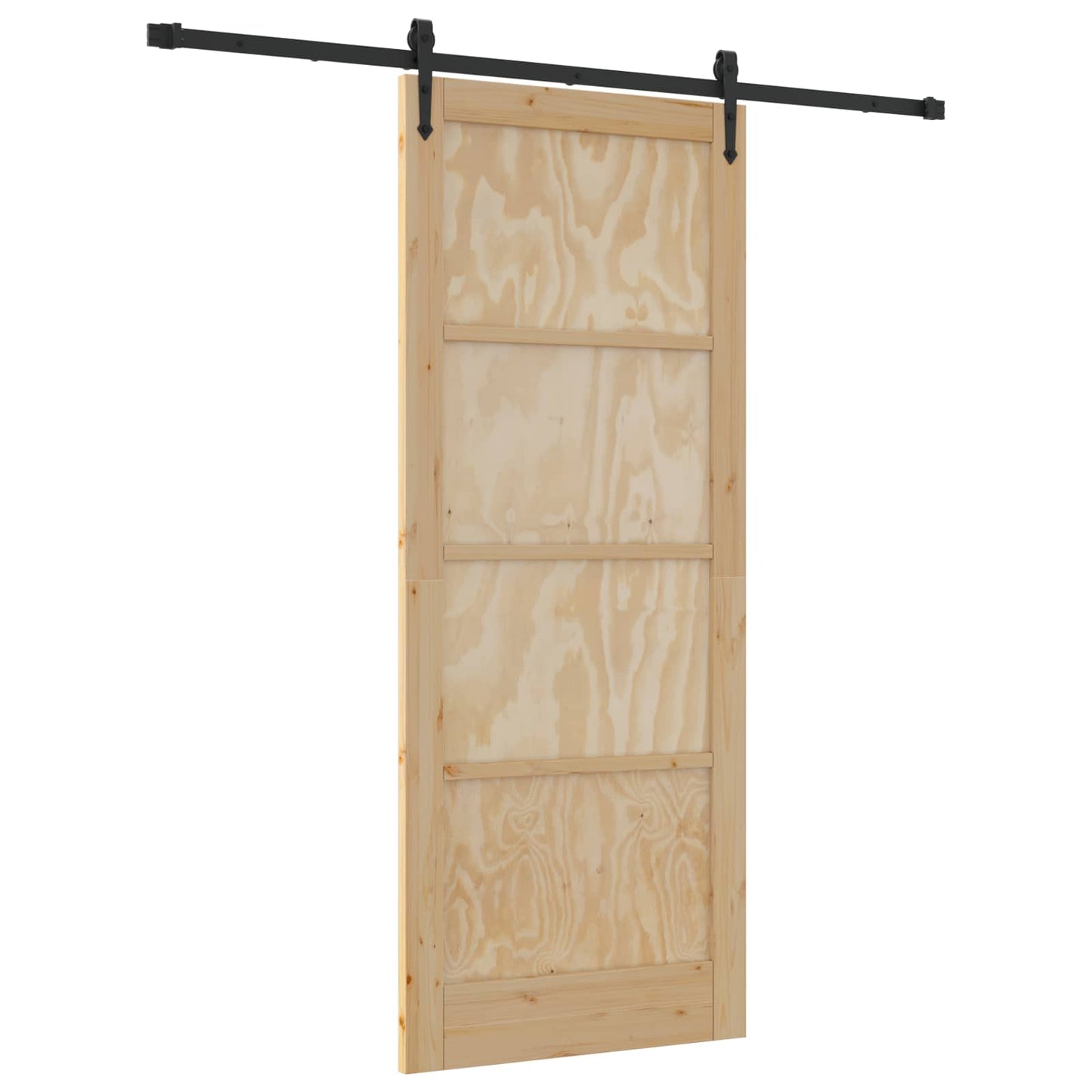 Porta scorrevole ORKDAL Naturale e Nero 86 x 211 cm | homemem39