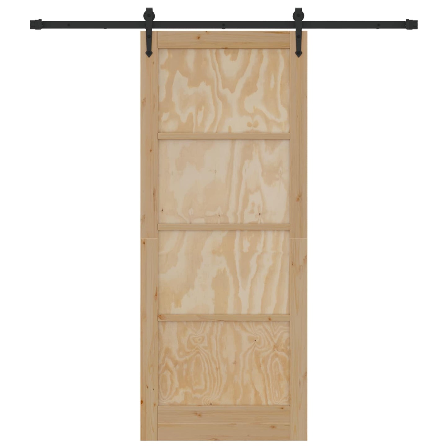 Porta scorrevole ORKDAL Naturale e Nero 86 x 211 cm | homemem39