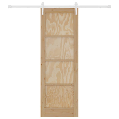 Porta scorrevole ORKDAL Naturale e Bianco 73,5 x 211 cm | homemem39