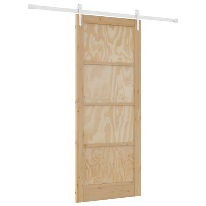 Porta scorrevole ORKDAL Naturale e Bianco 86 x 211 cm | homemem39