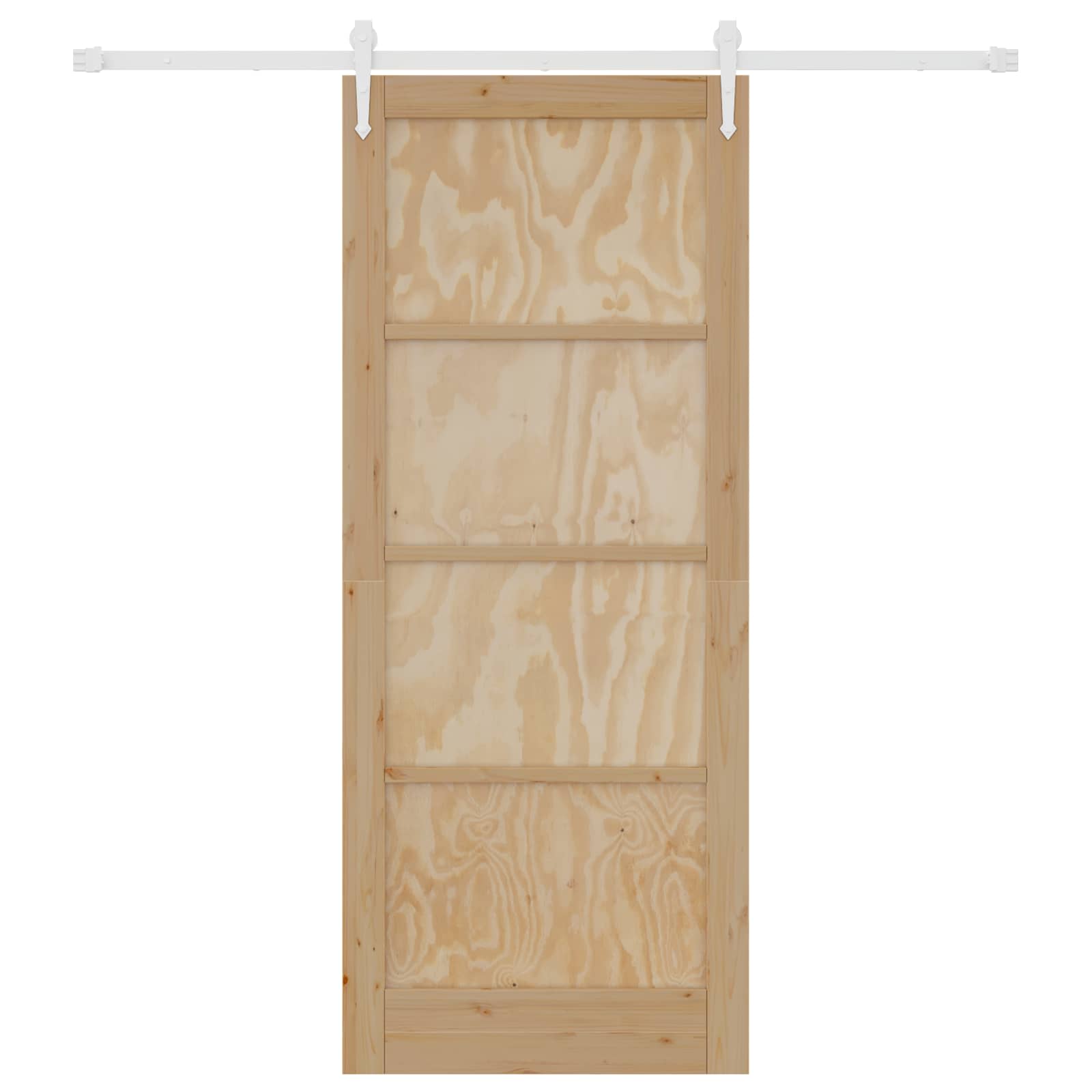 Porta scorrevole ORKDAL Naturale e Bianco 86 x 211 cm | homemem39