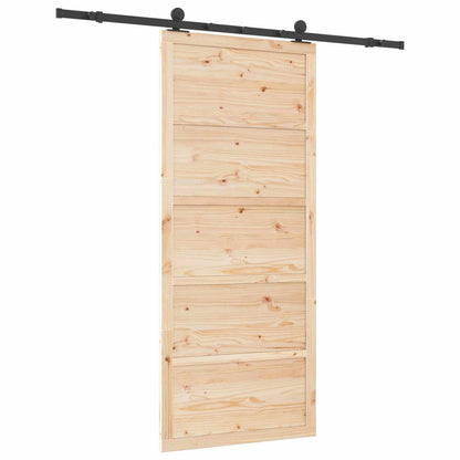 Porta scorrevole Naturale 100 x 208 cm Legno Massello di Pino