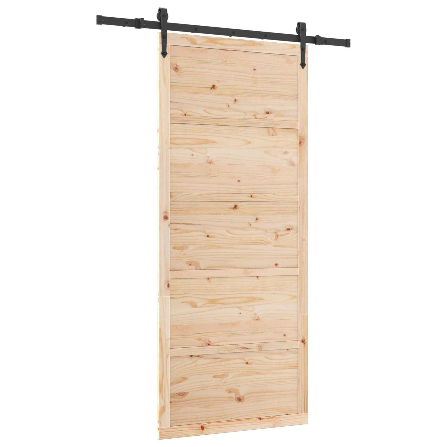 Porta scorrevole Naturale 80 x 208 cm Legno Massello di Pino