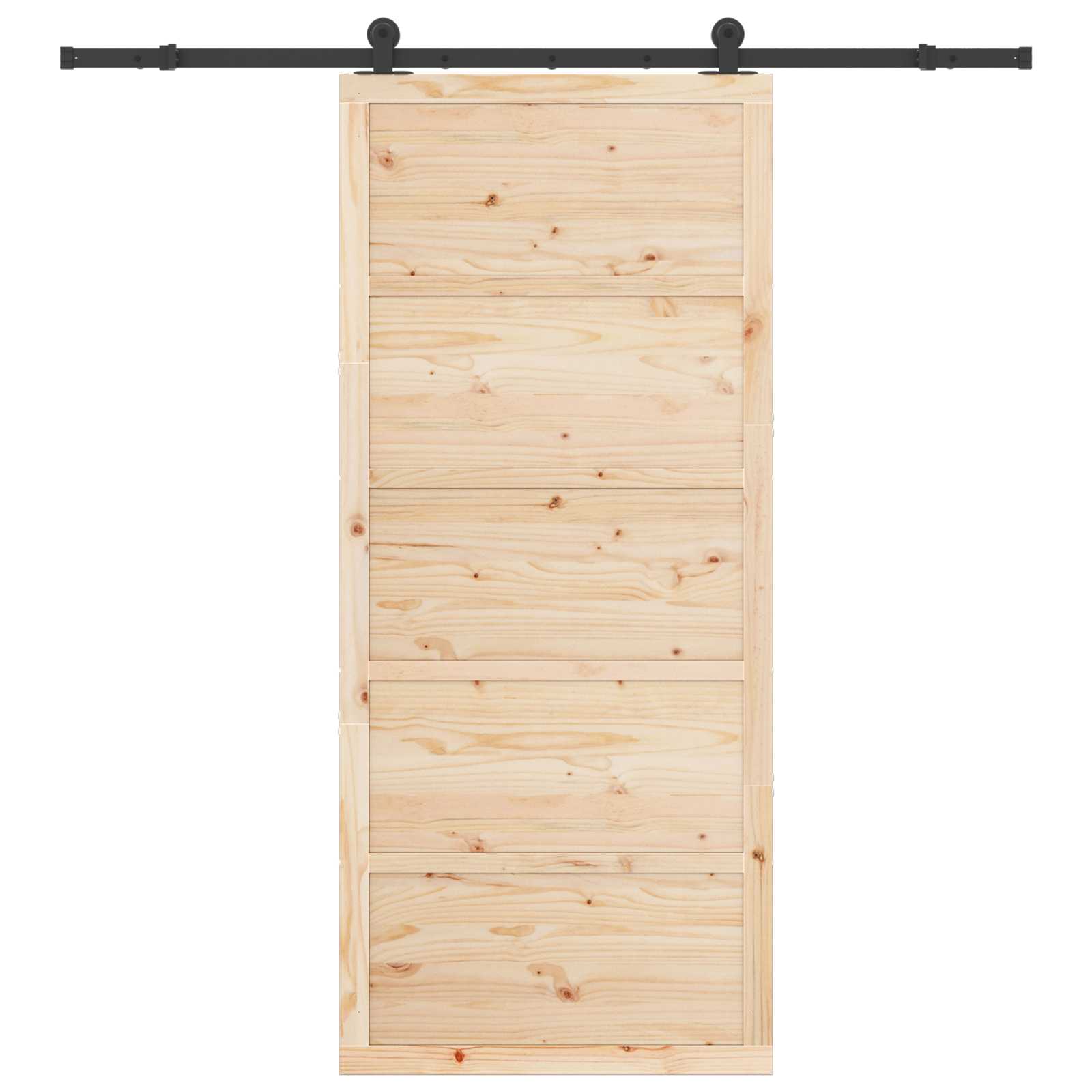 Porta scorrevole Naturale 100 x 208 cm Legno Massello di Pino | homemem39