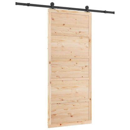 Porta scorrevole Naturale 90 x 208 cm Legno Massello di Pino